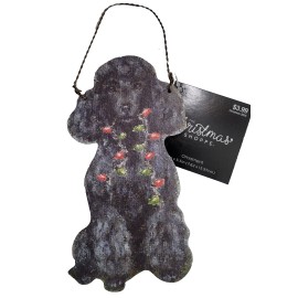 The Christmas Shoppe Ornament-Pets By Kathy 2024-Black Poodle