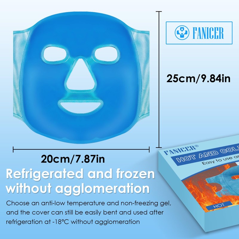 Cooling Full Face Gel Masks,Reusable Face Cold Face Ice Pack