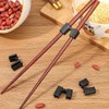 12-Pack Black Chopstick Training Kit - Family-Friendly Utensil Holders with