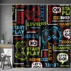 Aimego Game Gaming Kids Shower Curtain - Video Games Gamepad