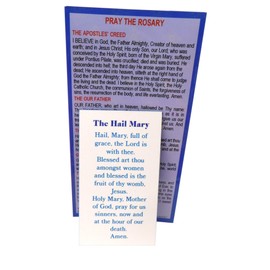 How to Pray The Rosary Pamphlet Set with Hail Mary Holy Cards Prayer Guide Folder School Classroom Bulk Bundle, 10 Pack