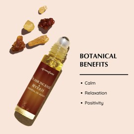 Frankincense & Myrrha Resin Essential Oil Roll-On Blend by Aromafume | 1 x 10ml / 1 x 0.33 Fl Oz | Made with Commiphora Myrrha & Boswelia Carterii | for Meditation, Spiritual Awakening & Prayer