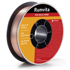 Mig Welding Wire - ER70S-6 .035"(0.9 mm)- 2 Pound Spool - Mild Steel MIG Solid Welding Wire,Low Splatter and High Levels of Deoxidizers
