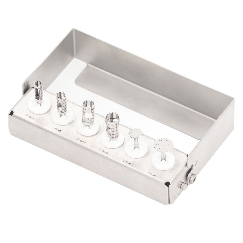 6pcs Dental Trephine Kit 4 To 10mm Surgery Tools Bur
