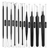 10pcs Pimples Needles Carbon Steel Portable Blackheads Removal Multifunctional Face