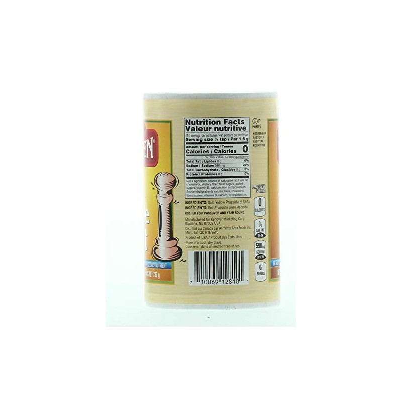 Gefen Table Salt, 26oz (2 Pack, Total 3.25 Pounds) Easy