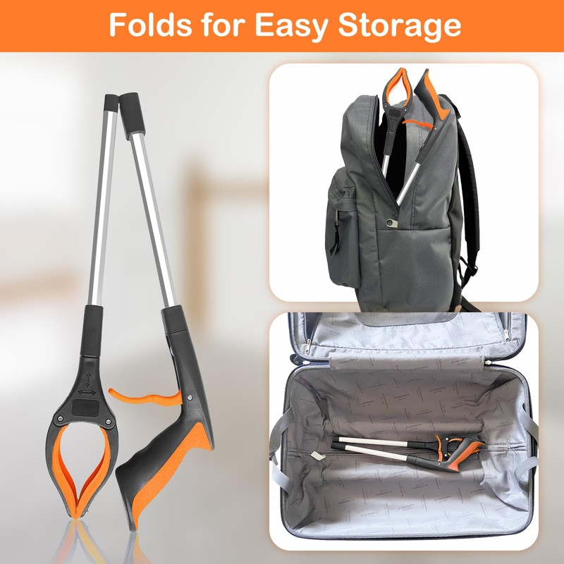 32" Grabber Reacher Tool, 1-Pack Foldable Reacher Grabber Pickup Tool