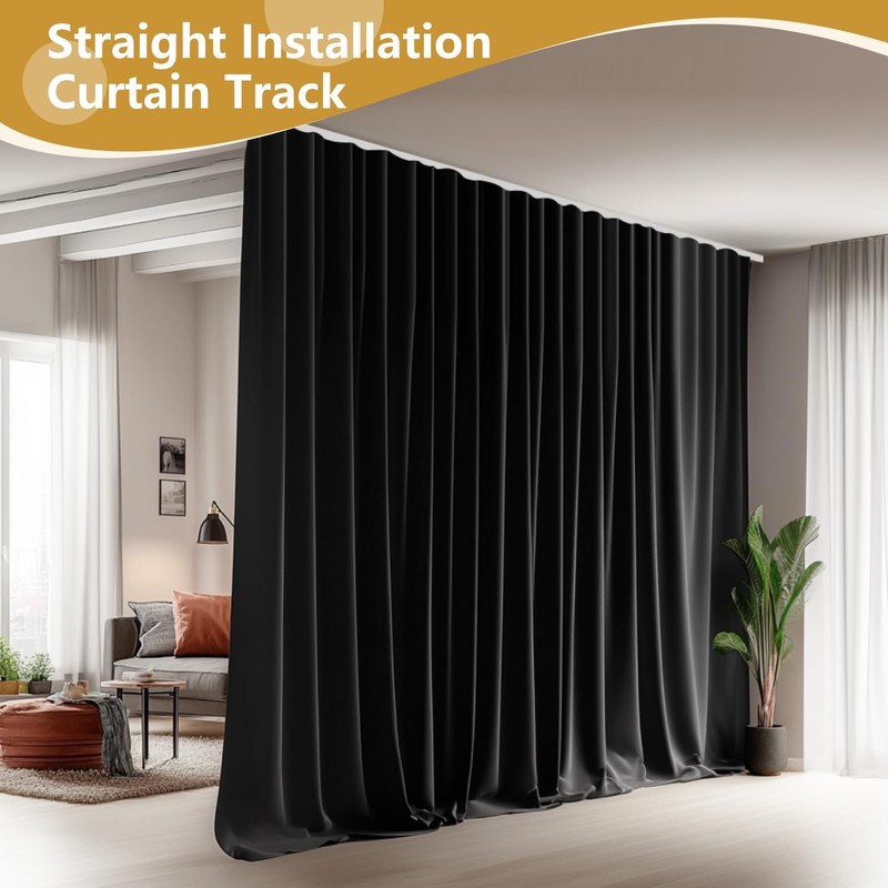 MaKefeile Bendable Ceiling Curtain Track Ceilings Mount or Wall Mounted