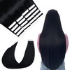 SURNEL Tape-In Real Hair Extensions, 35 cm, 100% Remy Jet