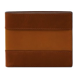 Fossil Everett Men's Wallet Leather Bifold Medium Brown 4.5" L x 1" W x 3.5" H ML4397210, brown