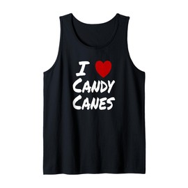 I Heart (Love) Candy Canes Winter Peppermint Christmas Tank Top