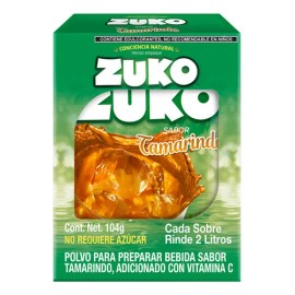 Zuko Tamarindo Bebida En Polvo 8 Sobres/13g, Rinde 2l C/u