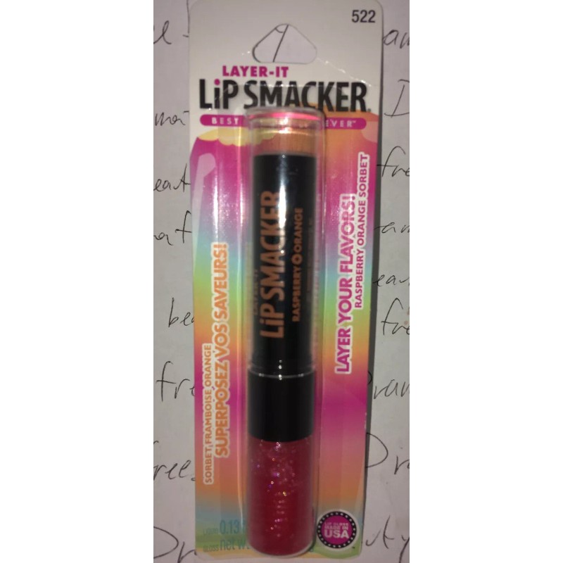 Bonne Bell Layer-It Flavor Lip Smacker Balm Gloss Duo *RASPBERRY