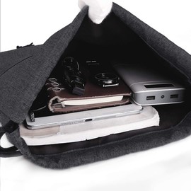 LIVACASA Gym Bag with Zip Inner Pocket Sports Bag Waterproof Hipster Bag Side Pocket Lined Backpack Gym Bag with Adjustable Drawstring for Men, Women and Children, black