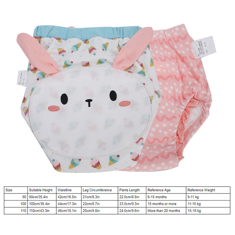 Learning Pants Cartoon Patch Cloth Diapers Baby Toilet Training Washable