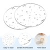 sourcing map 2pcs Silver Foil Acrylic Cup Coaster, Round Acrylic