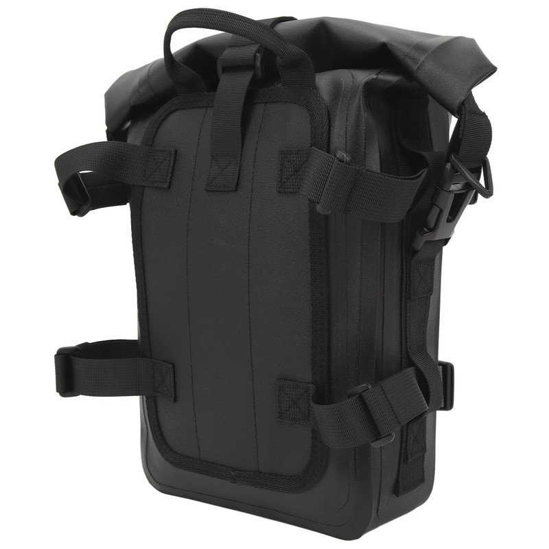 Alomejor Motorcycle Crash Bar Bag Black Waterproof Quick Release Universal