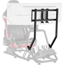 ARES WING TV Mount Designed for GRS1001 Racing Simulator Cockpit, Sim Racing Monitor Stand for Racing Games, Compatible with 32"-50" Monitors, Up to VESA 400x200, Black