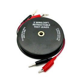 2 Wire Retractable Test Leads with Alligator Clips 18 AWG Test Leads Alligator Clips Electrical Test Leads Retractable Test Leads 20 FT