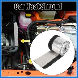 VekAuto Car Heat Shroud 5/8" ID 10ft Aluminized Sleeving Insulated Shield Sleeve Heat Wire Shield Sleeve for 5/8" OD Fuel Lines Heat Protection Auto Accessories