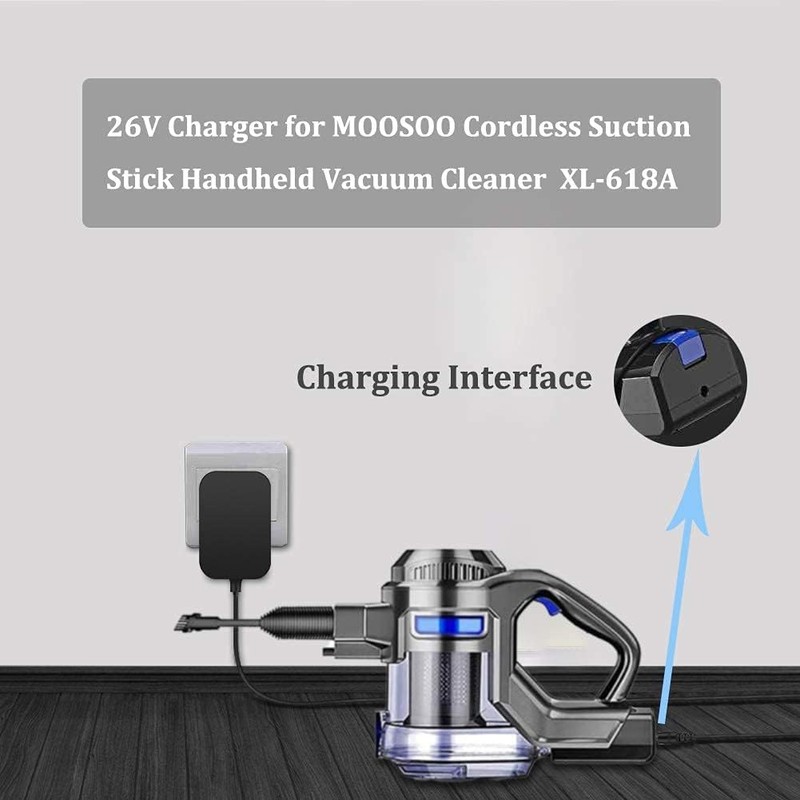 26V Vacuum Charger Compatible with MOOSOO M X6 XL618 XL-618A