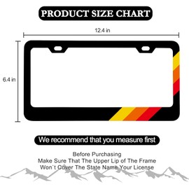 2Pcs Premium Black License Plate Frame Compatible with Tacoma License Plate Holder for Tacoma Car Accessories Decorations car Accessories(for sanse-1)