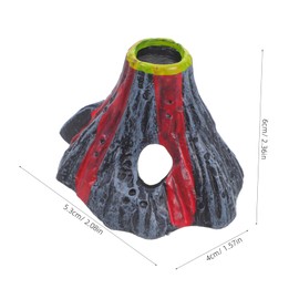 iplusmile 5Pcs Realistic Volcano Model for Fish Tank Decoration Creative Aquarium Ornaments Simulated Mountain Decor for Home Office and Science Projects