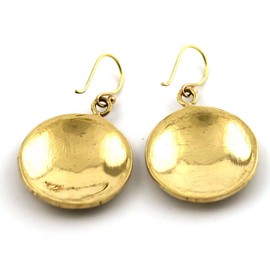 Bronze Engraved Celtic Knot triskelion Drop Dangle Earrings Fish Hook Vintage Thailand Jewelry