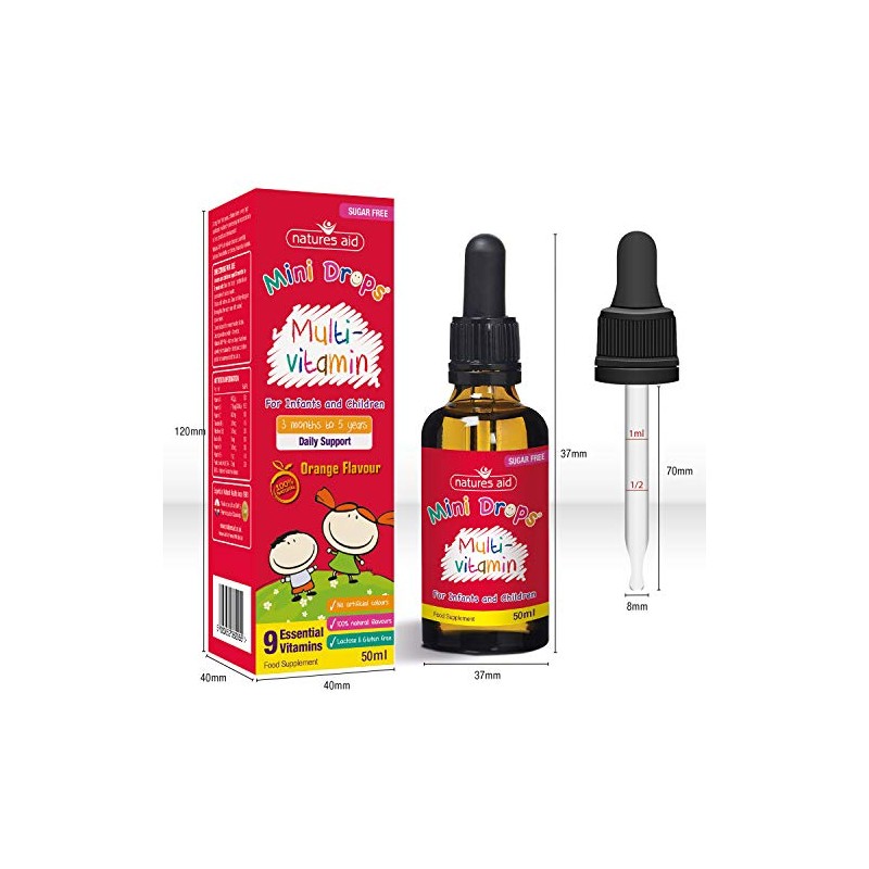 NATURES AID Multivitamin Drops For Children, 50 ML