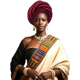 African Headscarf Big Braids Women Twisted Headscarf Elastic Soft Headwear Black Pride Headwrap (Claret, 22.44in-22.83in Freely adjustable)