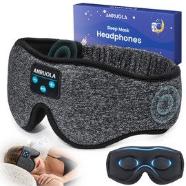 Bluetooth Sleep Mask with Wireless Headphones – Soft 3D Contoured Eye Mask for Men & Women, Comfortable for Side Sleepers, Travel, and Relaxation