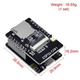 XTVTX ESP32-CAM WiFi Bluetooth Board ESP32-CAM-MB Micro USB to Serial Port with OV2640 2MP Camera Module Dual Mode Compatible with Arduino