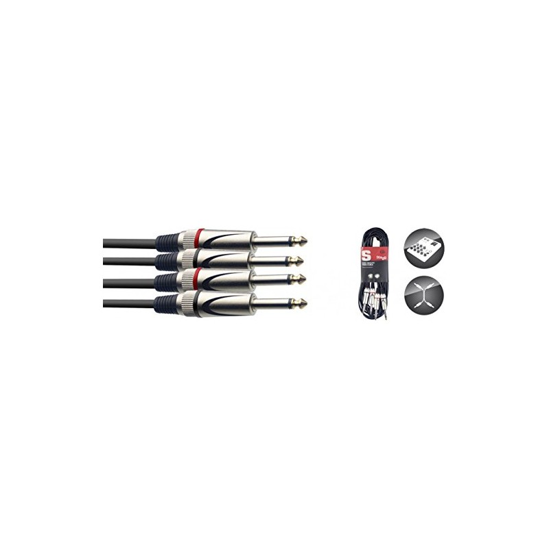 Stagg STC10P Twin Cable 10m Male to Male