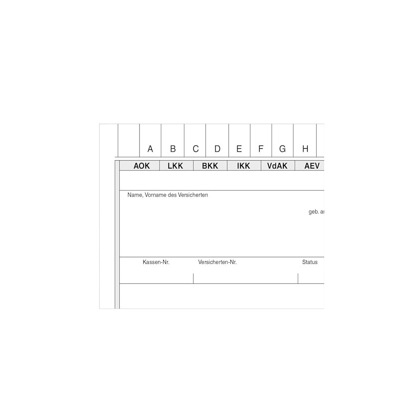 Index Card Pocket, Patient Card Holder, 190 g/m², Pack of