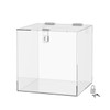 Marketing Holders 12 Inch Locking Ballot Box Clear Acrylic Square