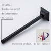 SEABEFORE 12" Ceiling Mounted shower arm Matte Black shower head