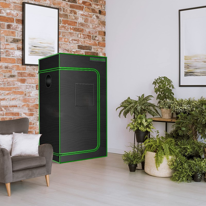 MELONFARM 4x2 Grow Tent, 48"x24"x60'' High Reflective 600D Diamond Mylar