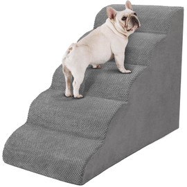 Dog Stairs for Small Dogs, High Density Foam Dog Steps, Extra Wide Non-Slip Pet Ramp for High Beds Or Couch, Soft Doggie Ladder for Dogs Injured, Older Pets, Small Cats