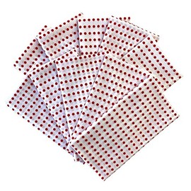 Bean Squeeze Tenugui Set of 10 (Red)