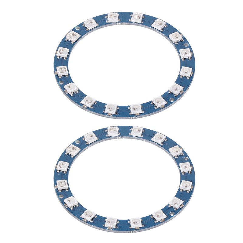 2Pcs RGB LED Ring 16 Bit Intelligent Full Color Highlight