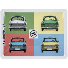 Nostalgic-Art Retro Tin Sign Trabant - Pop Art - Nostalgia Gift Idea, Metal Vintage Design for Decoration, 15 x 20 cm