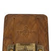 TOURBON Leather Tape Measure Holster - Vintage Brown