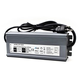 LED Driver 24V 400W Waterproof IP67 Power Supply Transformer, 90-130V AC to 24V DC Low Voltage Output, LED Transformer with 3-Prong Plug Cable for LED Light, Computer Project, Outdoor Light