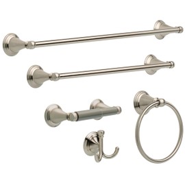 DELTA 79624-BN Windemere Towel Bar, 24 inch, SpotShield Brushed Nickel