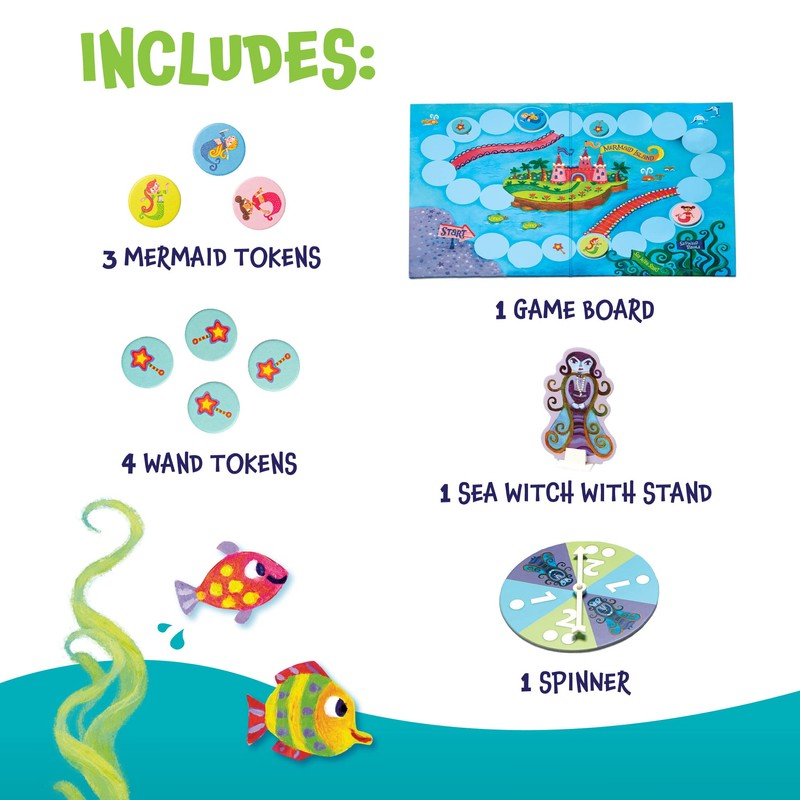 Peaceable Kingdom Mermaid Island Award Winning Cooperative Board Game for
