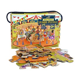 Upbounders- Joyful Carousel - 24 Piece Beginner Puzzles Toddler Kids Age 3-5, Preschool Puzzle with African American-Diverse Children at Play