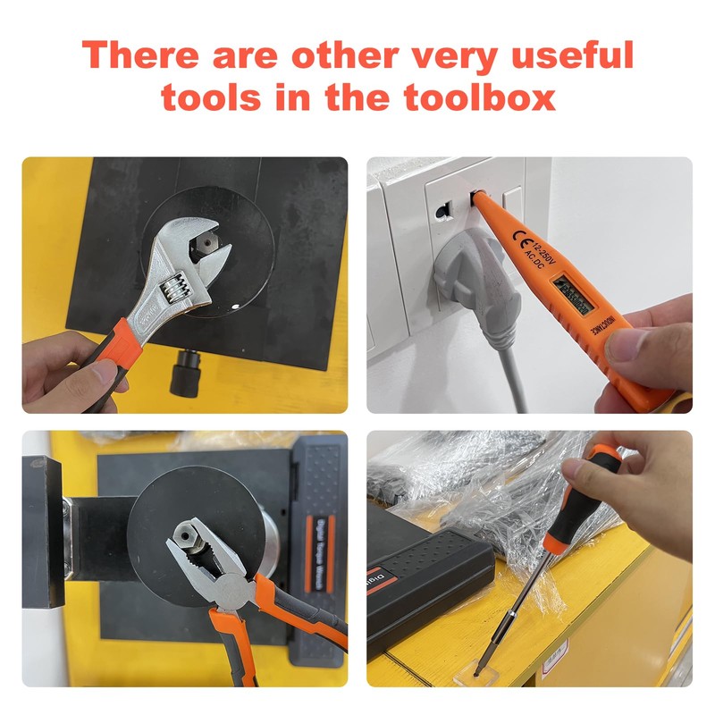 33 Picce Orange Tool Kit with 12V Cordless Drill, Tool