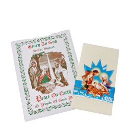 Glory to God 3 White Traditional Oplatki Christmas Wafers with Story Envelope