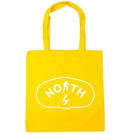 Hippowarehouse North Badge Tote Shopping Gym Beach Bag 42cm x38cm, 10 litres