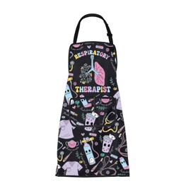 ENSIANTH RT Gifts Respiratory Therapy Apron Respiratory Therapist Gifts Cooking Kitchen Chef Housewarming Apron with Pockets (24109 RT Apron)